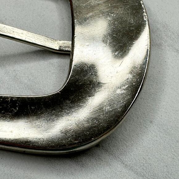 Pink Rhinestone Studded Silver Tone Belt Buckle - Picture 10 of 11